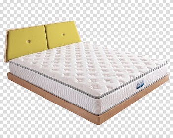 Mattress pad Box-spring Bed frame, High box double mattress material transparent background PNG clipart