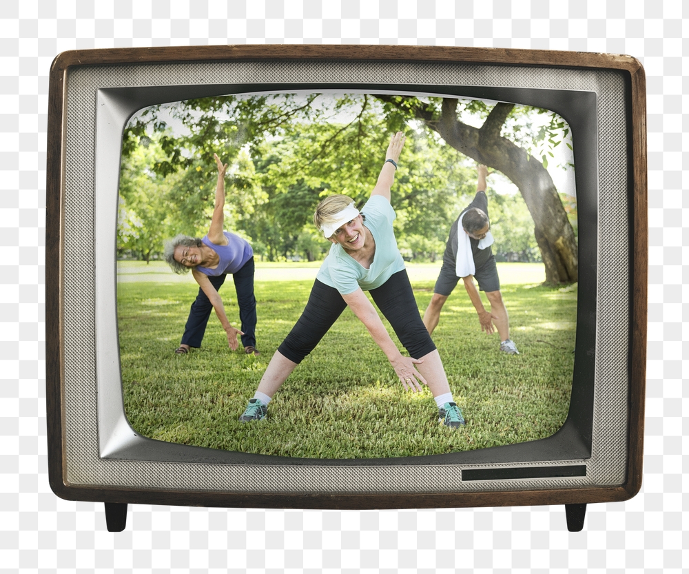 Mature women png exercising sticker, | Free PNG - rawpixel