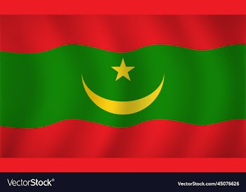 mauritania flag background