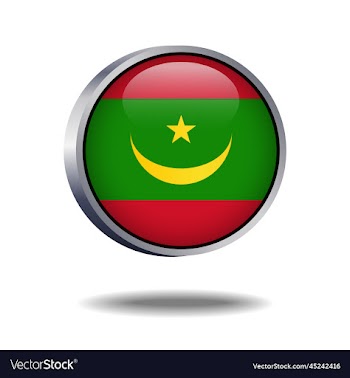 mauritania flag button