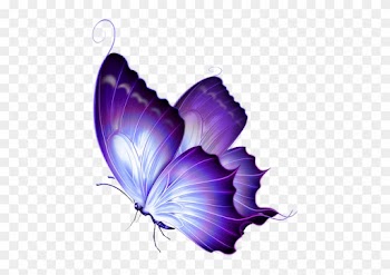 Mauve Clipart Kiss - Purple Butterfly Transparent