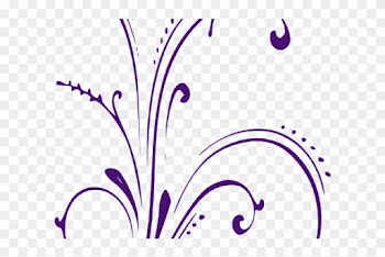Mauve Clipart Scroll - Purple Wedding Clip Art