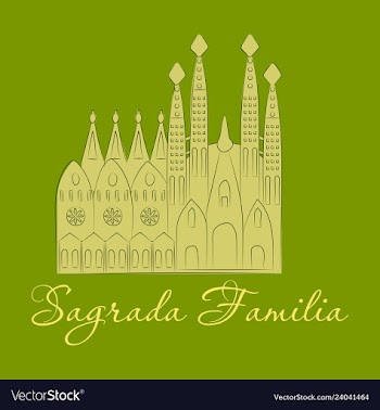 May 15 2014 a of la sagrada familia the cathedral vector image