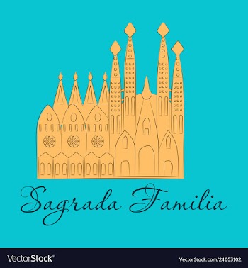 May 15 2014 a of la sagrada familia the cathedral vector image
