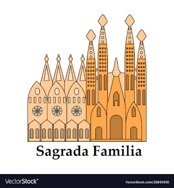 May 15 2014 a of la sagrada familia - the vector image