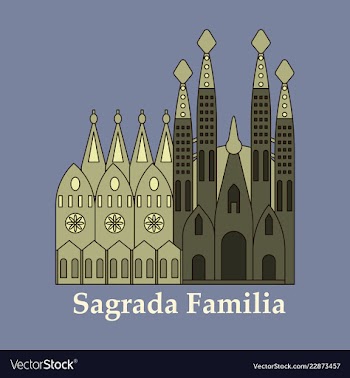 May 15 2014 a of la sagrada familia - the vector image