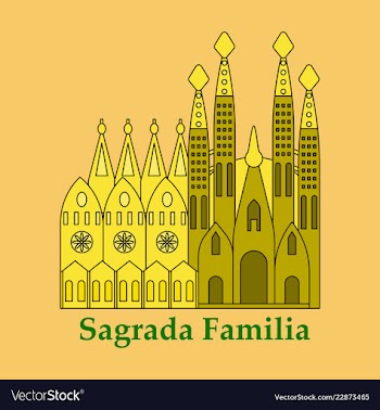 May 15 2014 a of la sagrada familia - the vector image