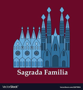 May 15 2014 a of la sagrada familia - the vector image