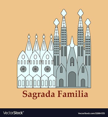 May 15 2014 a of la sagrada familia - the vector image