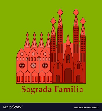 May 15 2014 a of la sagrada familia - the vector image