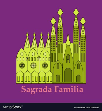 May 15 2014 a of la sagrada familia - the vector image