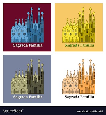 May 15 2014 a of la sagrada familia - the vector image