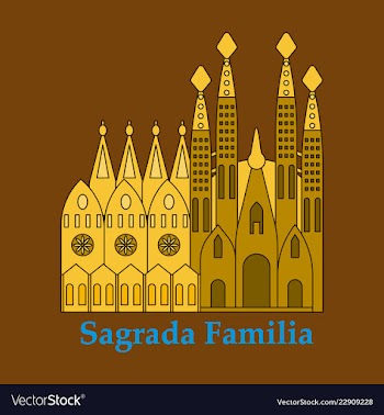 May 15 2014 a of la sagrada familia - the vector image
