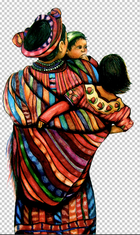 Mayan woman with child - PNG