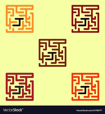 Maze game board game collection vector image