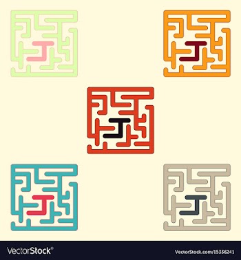 Maze game board game collection vector image