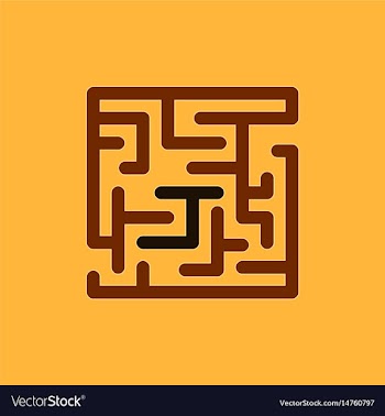 Maze game board game vector image