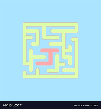 Maze game board game vector image