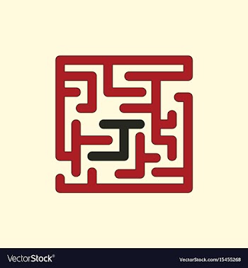 Maze game board game vector image
