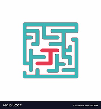 Maze game board game vector image