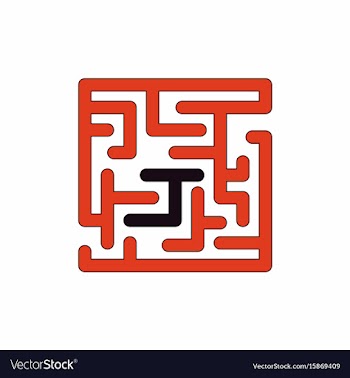 Maze game board game vector image