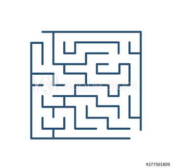 Maze or labyrinth isolated on white background