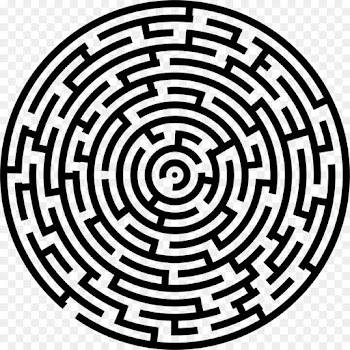 Maze, Snail Maze, Labyrinth, Spiral PNG
