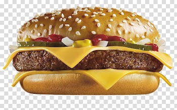 McDonald s, burger with cheese and vegetables transparent background PNG clipart
