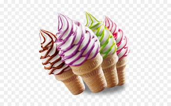 McDonalds  Vanilla Ice Cream Cone Hamburger Sundae - Color cones 