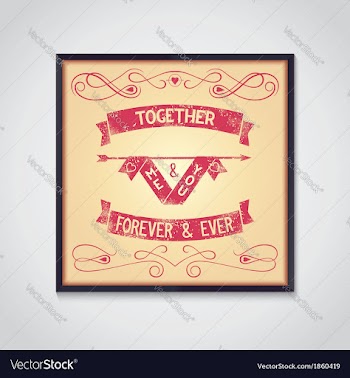 Me and you together phrase grunge vector image