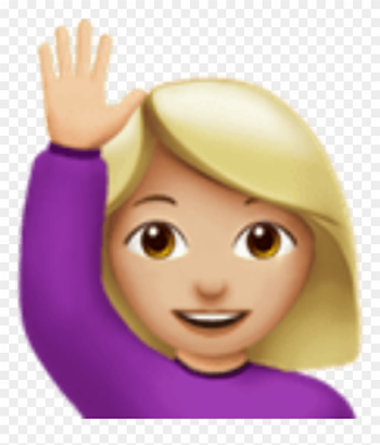 Me Handsup Girl Emoji Imoji Sticker By Kristen - Contact Is ...