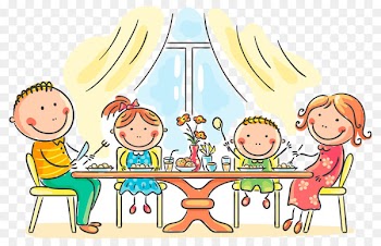 Meal Dinner Eating Clip art - Happy family 