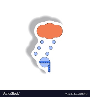 Measure diameter of hail sticker vector image