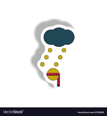 Measure diameter of hail sticker vector image
