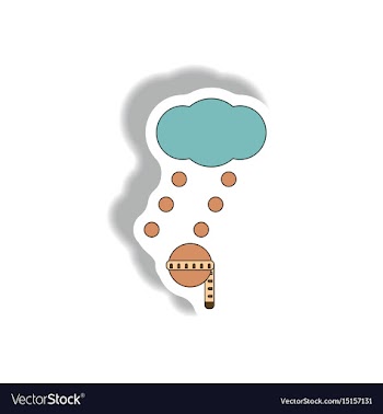 Measure diameter of hail sticker vector image