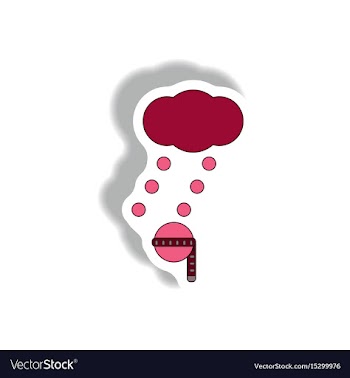 Measure diameter of hail sticker vector image