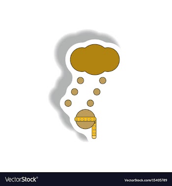 Measure diameter of hail sticker vector image