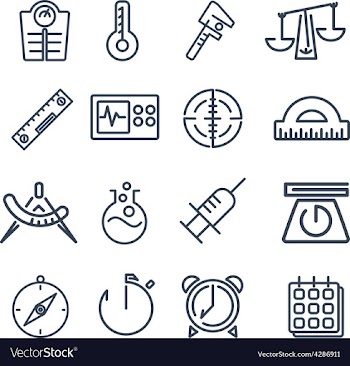  					Measurement tools icon pack vector image														
