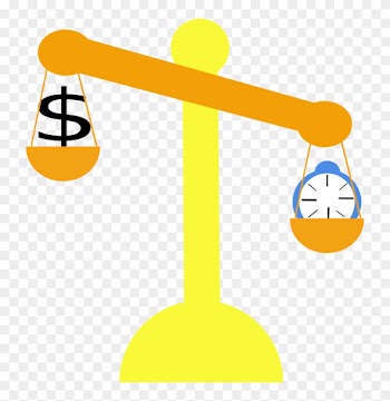 Measuring Scales Symbol Money Time Economic Geography - Balanza Con Dinero Png