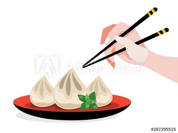 Meat dumplings on a plate