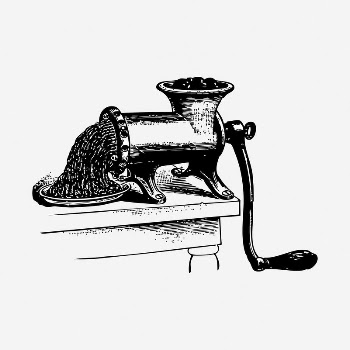 Meat grinder drawing, vintage object | Free Photo - rawpixel