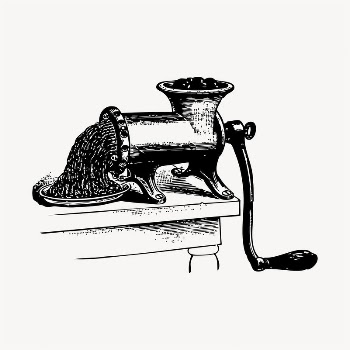 Meat grinder drawing, vintage object | Free Vector - rawpixel