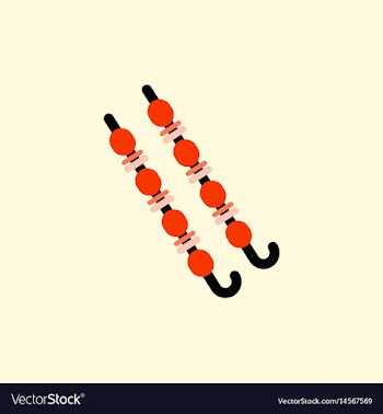 Meat kebab grilledmutton steaks on skewers vector image
