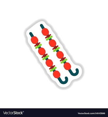Meat kebab grilledmutton steaks on skewers vector image