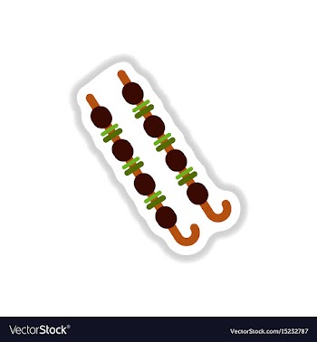Meat kebab grilledmutton steaks on skewers vector image