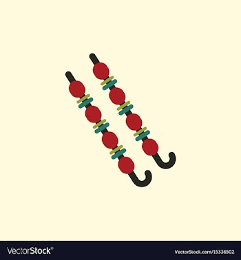 Meat kebab grilledmutton steaks on skewers vector image