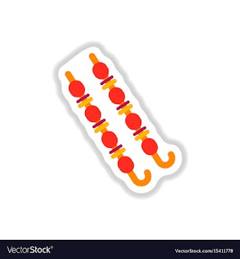 Meat kebab grilledmutton steaks on skewers vector image