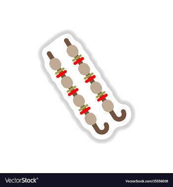 Meat kebab grilledmutton steaks on skewers vector image