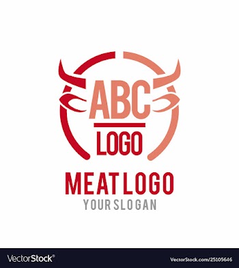 Meat logo vector image