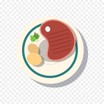 Meatloaf Cartoon - A loaf of meat and eggs on a gray plate 